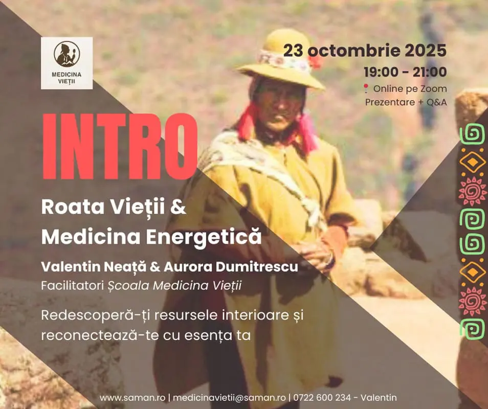 Intro Roata Vieții & Medicina Energetică - Eveniment online | Prezentare 23 octombrie 2025
